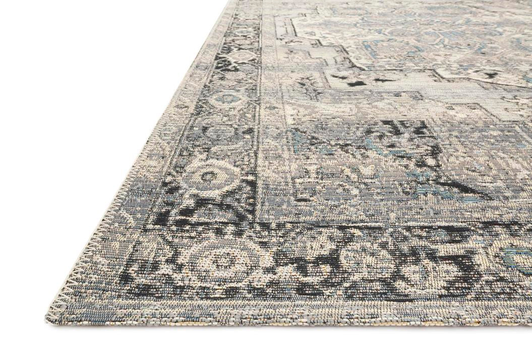 Loloi Mika MIK-01 Grey/Blue Area Rug Angle