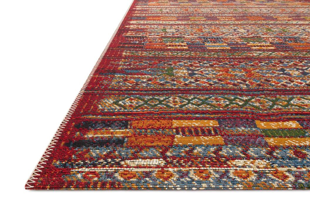 Loloi Mika MIK-09 Red/Multi Area Rug Angle