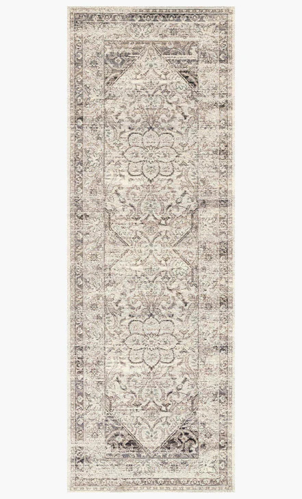 Loloi Mika MIK-12 Stone/Ivory Area Rug - Carpet & Tile Mart