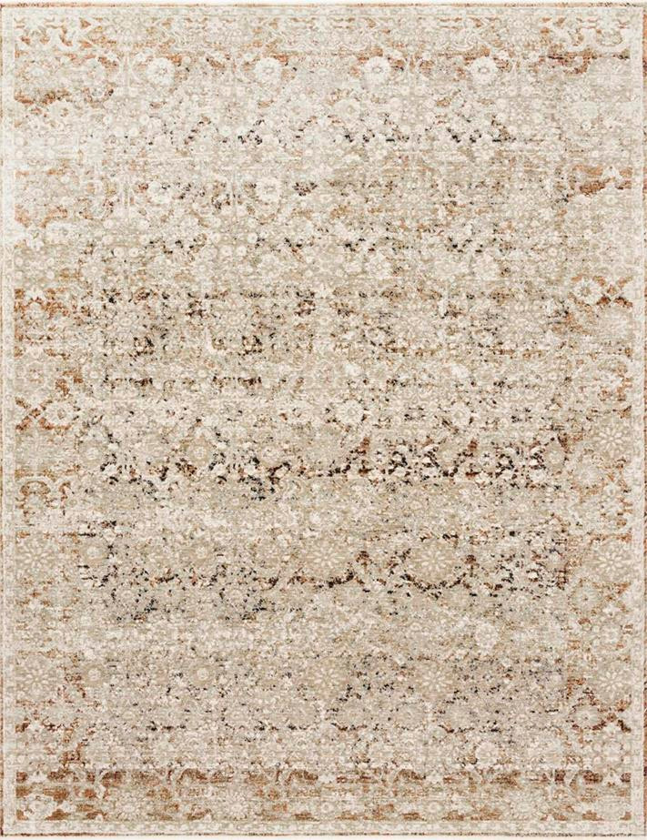 Loloi Theia THE-07 Natural/Rust Area Rug - Carpet & Tile Mart
