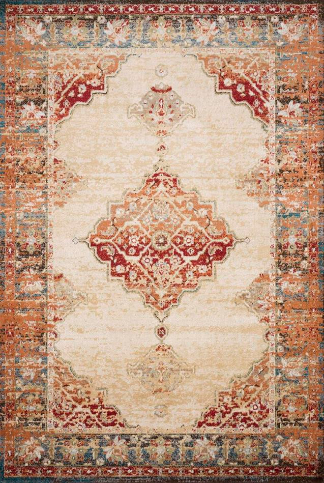 Loloi II Isadora ISA-04 Antique Ivory/Sunset Area Rug - Carpetmart
