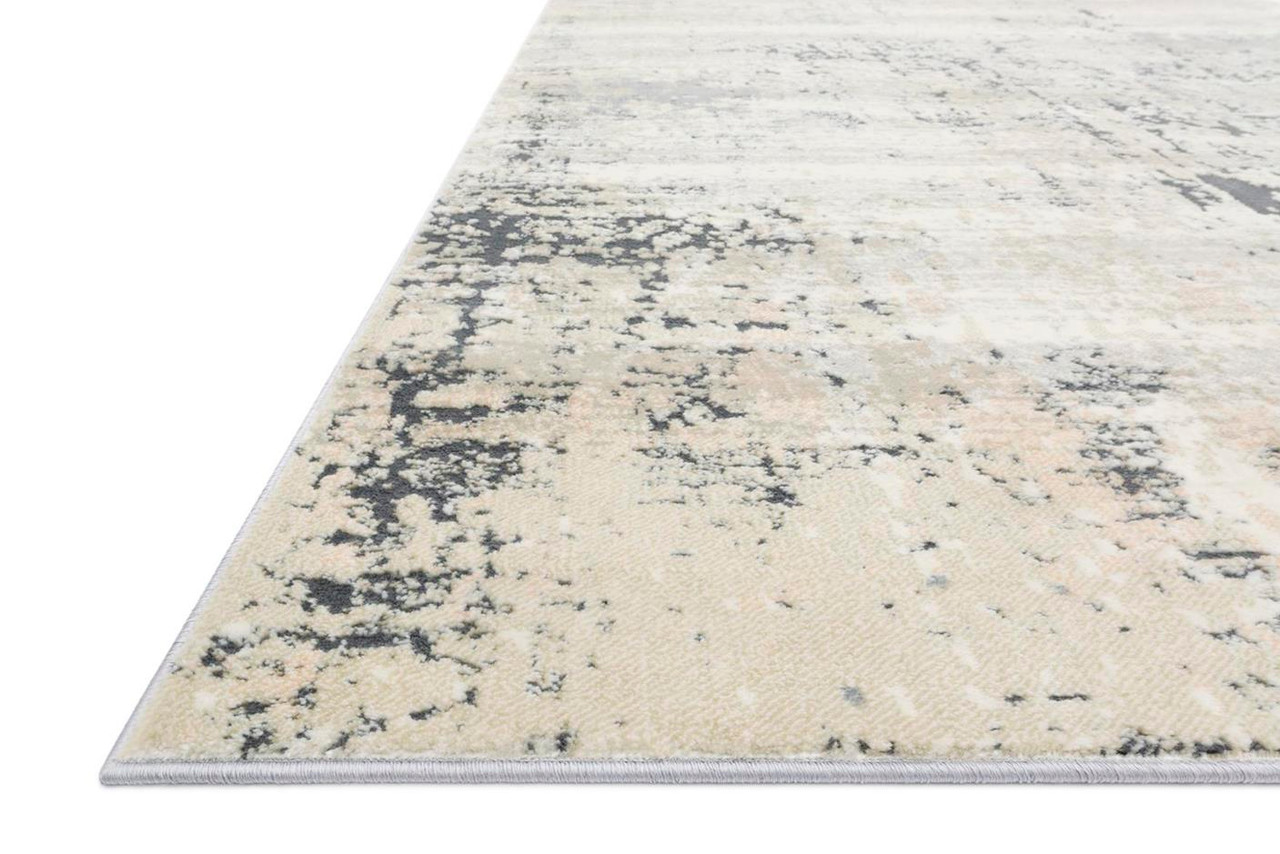 Loloi II Lucia LUC-06 Granite Area Rug Angle