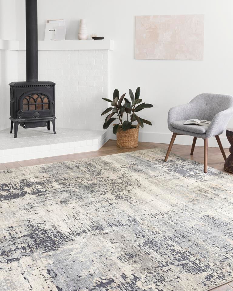 Loloi II Lucia LUC-06 Granite Area Rug Room Scene