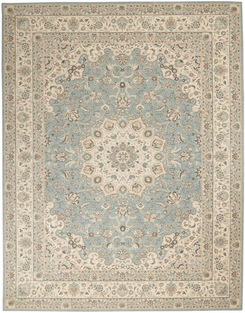 Nourison Living Treasures LI15 Aqua/Ivory Area Rug