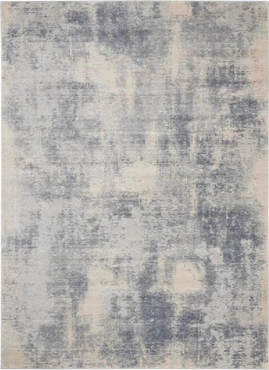 Nourison Rustic Textures RUS02 Area Rug Mart & Tile - Blue/Ivory Carpetmart.com Carpet 