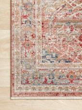 Loloi Claire CLE-01 Red/Ivory Area Rug Corner Loloi Claire CLE-01 Red/Ivory Area Rug Corner