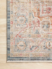 Loloi Claire CLE-04 Blue/Multi Area Rug Corner