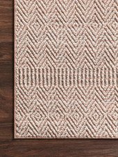 Loloi Cole COL-02 Blush/Ivory Area Rug Corner Loloi Cole COL-02 Blush/Ivory Area Rug Corner