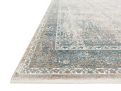 Loloi Gemma GEM-02 Sky/Ivory Area Rug Angle Loloi Gemma GEM-02 Sky/Ivory Area Rug Angle