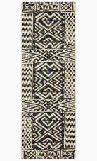 Loloi Mika MIK-13 Ivory/Black Runner Area Rug Loloi Mika MIK-13 Ivory/Black Runner Area Rug