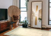 Loloi Rosina ROI-01 Olive Area Rug Room Scene Loloi Rosina ROI-01 Olive Area Rug Room Scene