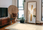 Loloi Rosina ROI-01 Sand Area Rug Room Scene Loloi Rosina ROI-01 Sand Area Rug Room Scene