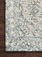 Loloi II Ziva ZV-03 Bluestone Area Rug Corner Loloi II Ziva ZV-03 Bluestone Area Rug Corner