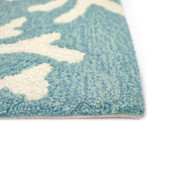 Liora Manne Capri 1620-04 Coral Border Aqua Area Rug Pile Liora Manne Capri 1620-04 Coral Border Aqua Area Rug Pile