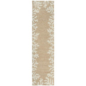 Liora Manne Capri 1620-12 Coral Border Neutral Runner Area Rug Liora Manne Capri 1620-12 Coral Border Neutral Runner Area Rug