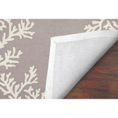 Liora Manne Capri 1620-47 Coral Border Silver Area Rug Backing