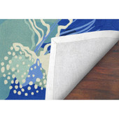 Liora Manne Capri 1665-04 Jelly Fish Ocean Area Rug Backing