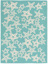 Liora Manne Capri 1667-04 Starfish Aqua Area Rug Liora Manne Capri 1667-04 Starfish Aqua Area Rug