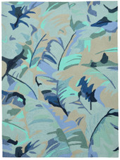 Liora Manne Capri 1668-03 Palm Leaf Blue Area Rug Liora Manne Capri 1668-03 Palm Leaf Blue Area Rug