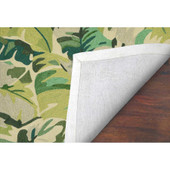 Liora Manne Capri 1668-06 Palm Leaf Green Area Rug Backing Liora Manne Capri 1668-06 Palm Leaf Green Area Rug Backing