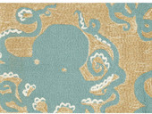 Liora Manne Frontporch 1432-04 Octopus Aqua Area Rug Liora Manne Frontporch 1432-04 Octopus Aqua Area Rug