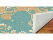 Liora Manne Frontporch 1432-04 Octopus Aqua Area Rug Backing Liora Manne Frontporch 1432-04 Octopus Aqua Area Rug Backing