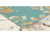 Liora Manne Frontporch 1432-04 Octopus Aqua Area Rug Corner Liora Manne Frontporch 1432-04 Octopus Aqua Area Rug Corner