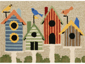 Liora Manne Frontporch 1441-44 Birdhouses Multi Area Rug Liora Manne Frontporch 1441-44 Birdhouses Multi Area Rug