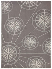Liora Manne Frontporch 1447-47 Compass Grey Area Rug Liora Manne Frontporch 1447-47 Compass Grey Area Rug