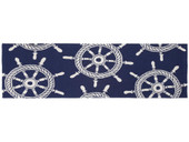 Liora Manne Frontporch 1456-33 Ship Wheel Navy Runner Area Rug Liora Manne Frontporch 1456-33 Ship Wheel Navy Runner Area Rug