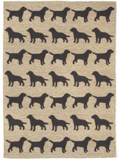 Liora Manne Frontporch 1467-48 Doggies Black Area Rug Liora Manne Frontporch 1467-48 Doggies Black Area Rug