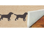 Liora Manne Frontporch 1467-48 Doggies Black Area Rug Backing