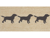 Liora Manne Frontporch 1467-48 Doggies Black Scatter Area Rug