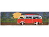 Liora Manne Frontporch 1474-24 Camping Trip Red Runner Area Rug