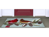 Liora Manne Frontporch 1538-03 Cardinals Sky Area Rug Room Scene Liora Manne Frontporch 1538-03 Cardinals Sky Area Rug Room Scene