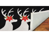 Liora Manne Frontporch 1818-48 Reindeer Black Area Rug Backing