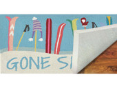 Liora Manne Frontporch 1845-03 Gone Skiing Blue Area Rug Backing