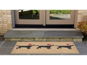 Liora Manne Frontporch 1857-12 3 Dogs Christmas Neutral Area Rug Room Scene Liora Manne Frontporch 1857-12 3 Dogs Christmas Neutral Area Rug Room Scene
