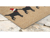 Liora Manne Frontporch 1857-12 3 Dogs Christmas Neutral Area Rug Corner Liora Manne Frontporch 1857-12 3 Dogs Christmas Neutral Area Rug Corner