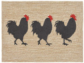 Liora Manne Frontporch 1870-12 Roosters Neutral Area Rug Liora Manne Frontporch 1870-12 Roosters Neutral Area Rug