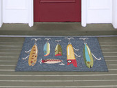 Liora Manne Frontporch 2420-47 Playing Hooky Grey Area Rug Room Scene Liora Manne Frontporch 2420-47 Playing Hooky Grey Area Rug Room Scene