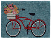 Liora Manne Frontporch 4434-03 Bike Ride Blue Area Rug Liora Manne Frontporch 4434-03 Bike Ride Blue Area Rug