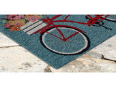 Liora Manne Frontporch 4434-03 Bike Ride Blue Area Rug Corner