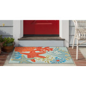 Liora Manne Ravella 2256-04 Ocean Scene Aqua Area Rug Room Scene 3 Liora Manne Ravella 2256-04 Ocean Scene Aqua Area Rug Room Scene 3