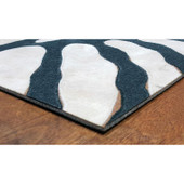 Liora Manne Visions I 3043-48 Zebra Black Area Rug Pile