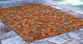 Liora Manne Visions III 3102-24 Giant Swirls Fiesta Area Rug Room Scene 2