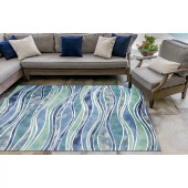 Liora Manne Visions III 3126-04 Wave Ocean Area Rug Room Scene Liora Manne Visions III 3126-04 Wave Ocean Area Rug Room Scene