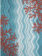 Liora Manne Visions IV 3255-03 Coral Reef Water Area Rug Liora Manne Visions IV 3255-03 Coral Reef Water Area Rug