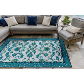 Liora Manne Visions IV 4309-03 Palazzo Azure Area Rug Room Scene Liora Manne Visions IV 4309-03 Palazzo Azure Area Rug Room Scene