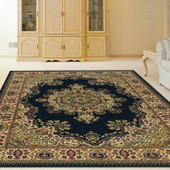 Radici Castello 1191 Black Area Rug Room Scene Radici Castello 1191 Black Area Rug Room Scene